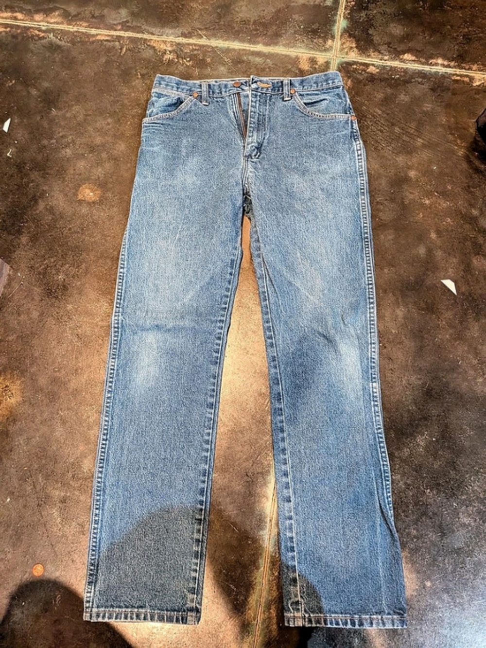 Wrangler Cowboy Cut Original Fit Jean 13MWZ Straight Leg Jeans Blue Waist 33x34